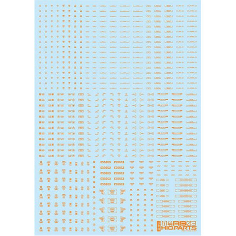 HIQPARTS 1/144 RB Caution Decals Orange HIQPARTS 1/144 RB Caution Decals Orange
