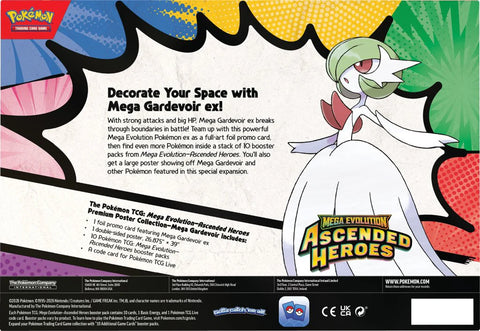 Pokemon TCG : Ascended Heroes Premium Poster Collection ( Mega Gardevoir )