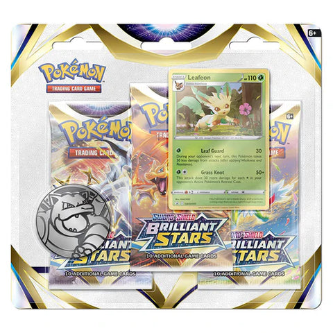 Pokemon TCG : Sword & Shield Brilliant Stars 3 Pack Blisters