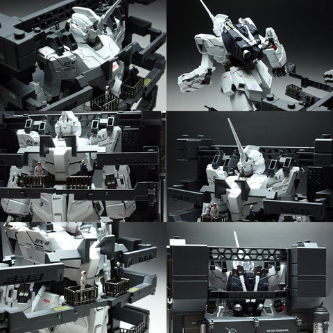 Bandai MG 1/100 : RX-0 Unicorn Gundam + MS Cage ( Pre-Owned )