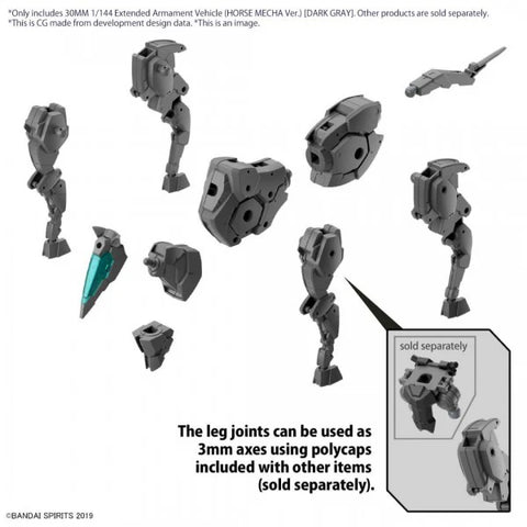 Bandai 30MM 1/144 : Extended Armanent Vehicle (Horse Mecha Ver.) [DARK GRAY]