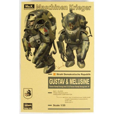 Hasegawa 1/35 : Ma.k P.K.A Aust. G Gustav & Aust. M Melusine ( 2 Kits In 1 Box )