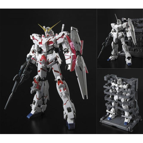 Bandai MG 1/100 : RX-0 Unicorn Gundam + MS Cage ( Pre-Owned )