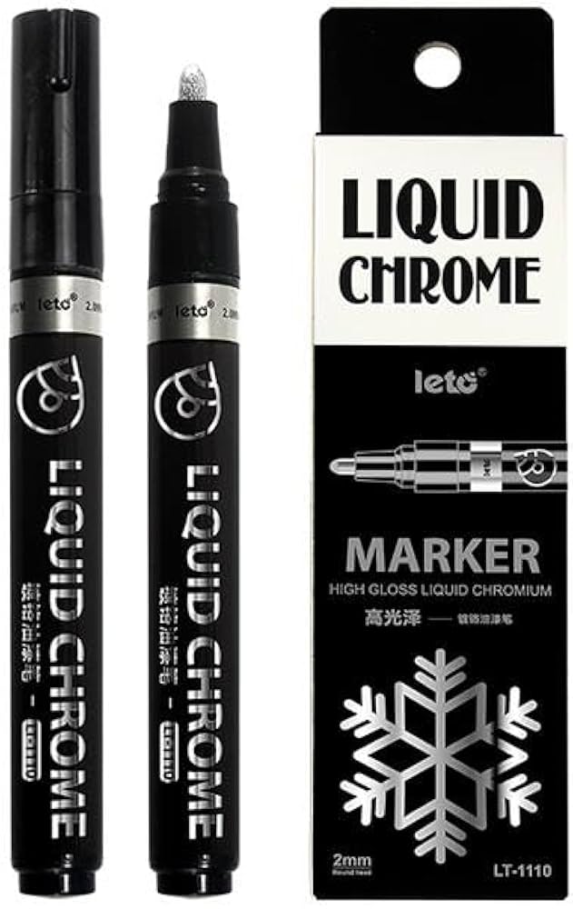 Leto : LT-1110 Metalic Gloss Marker Pen 2mm - Silver