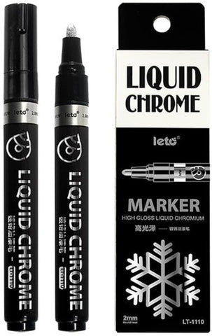 Leto : LT-1110 Metalic Gloss Marker Pen 2mm - Silver