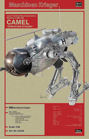 Hasegawa Ma.K 1/20 : Maschinen Krieger Luna Tactical Reconnaissance Machine LUM-168 Camel " Operation Dynamo "