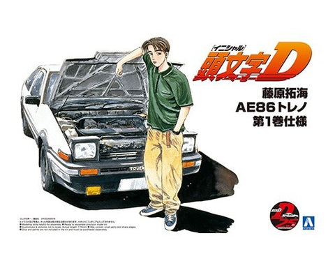 Initial D : 1/24 Takumi Fujiwara AE86 Trueno COMICS Vol.1 Ver.