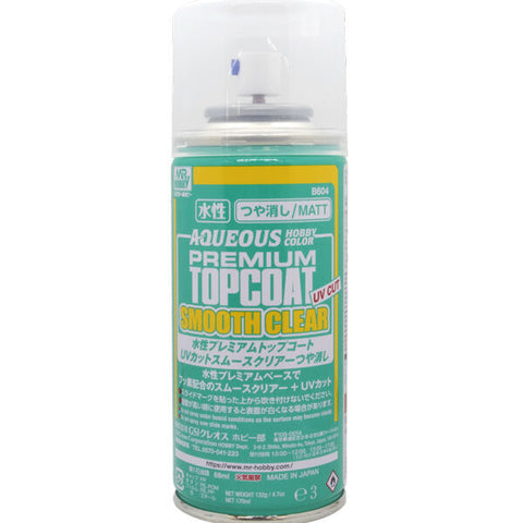 Mr Hobby Aqueous Premium Top coat UV Cut SMOOTH CLEAR Spray