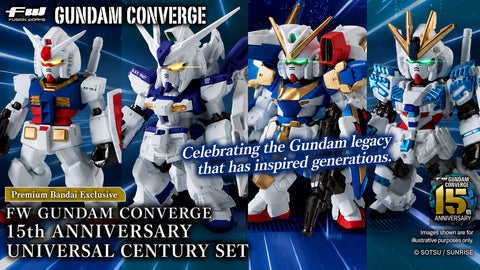 P-Bandai FW : Gundam Converge 15th Anniversary Universal Century Set Without Gum