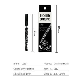 Leto : LT-1112 Metalic Gloss Marker Pen 1mm - Silver