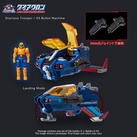 Takara Tomy 1/60 : Diaclone Dia-Battles X3 ( Altered Bullet Module )