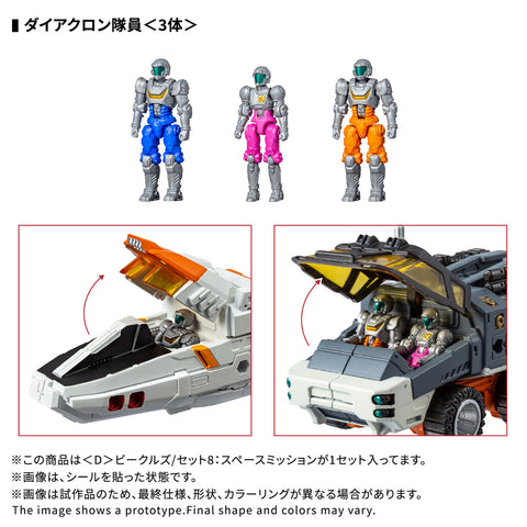 Takara Tomy Diaclone World 1/60 : Diaclone Vehicle / Set 8 [ Space Mission ]