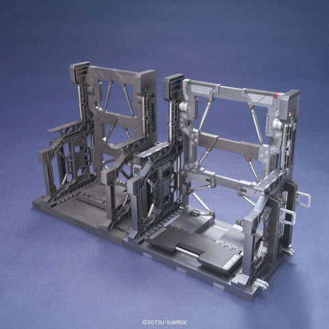 Bandai 1/144 : Builders Parts System Base 001 ( Gun Metalic )