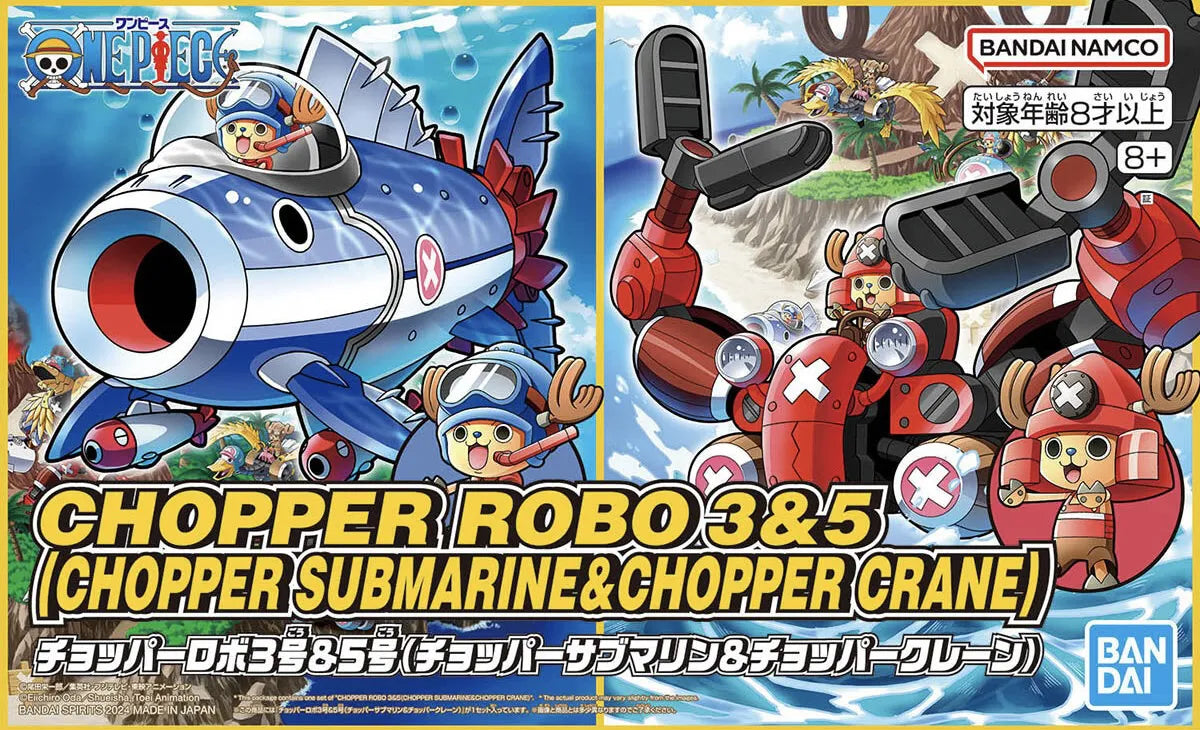 Bandai One Piece : Chopper Robo 3 & 5 ( Chopper Submarine & Chopper Crane )