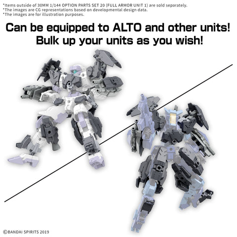 Bandai 30MM 1/144 Option Parts Set 20 ( Full Armor Unit 1 )
