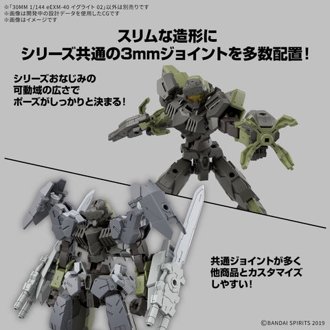 Bandai 30MM 1/144 : eEXM-40 Iglight 02