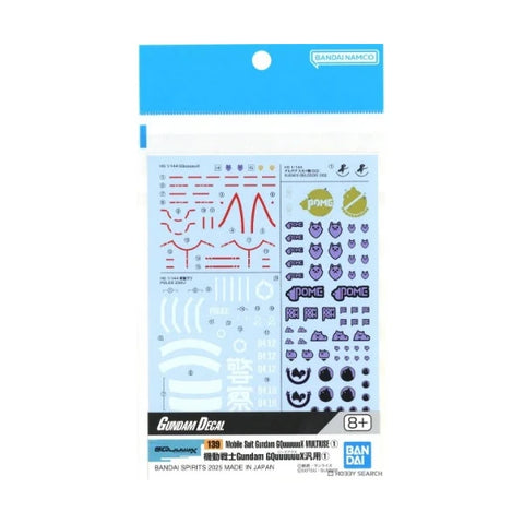 Bandai Water Decal : No.139 Mobile Suit Gundam GQuuuuuuX Multiuse 1