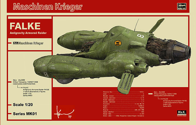 Hasegawa Ma.K 1/20 : Maschinen Krieger Falke [ Antigravity Armored Raider ]