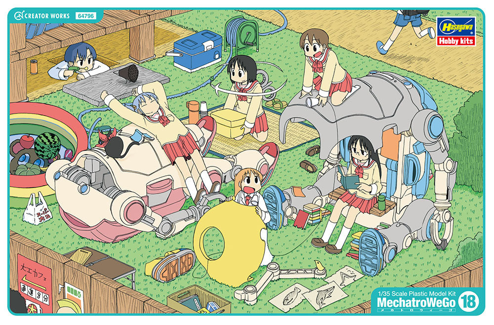 Hasegawa 1/35 ChuBu MechatroWeGo No.18 Warm & Cool (Shinonome Laboratory )+ Bonus Sticker (2 in 1 kits )