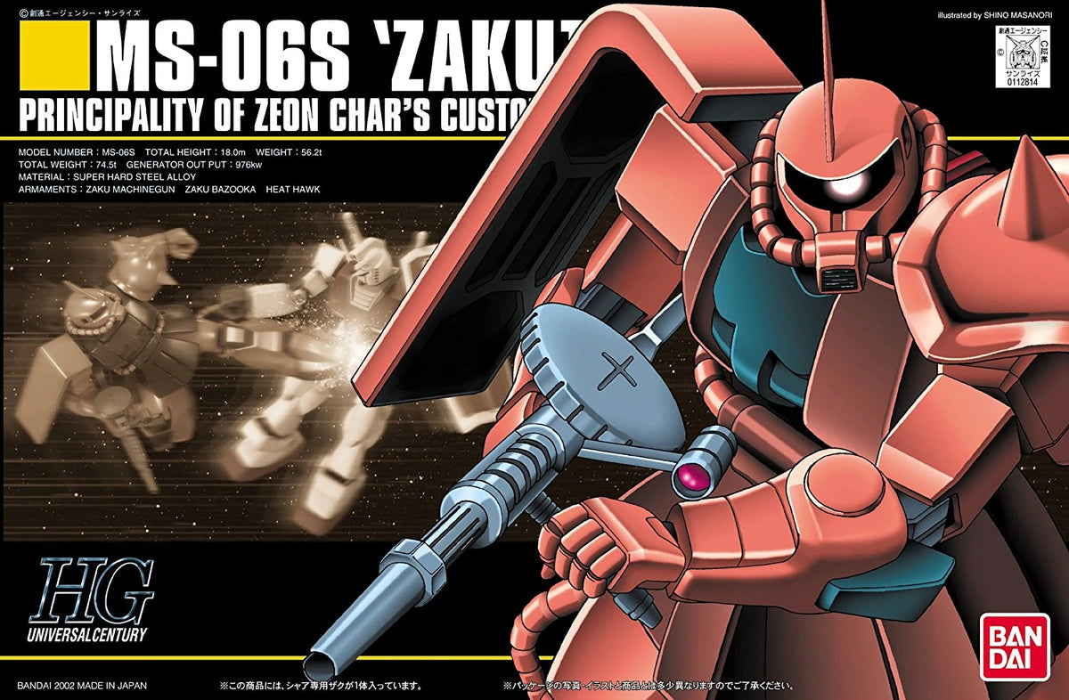 Bandai HG 1/144 MS-06S Zaku II Char's