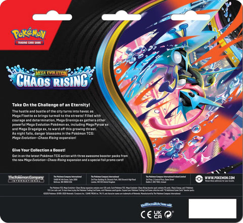 Pokemon TCG : Mega Evolutions 4 Chaos Rising 3 Pack Blister