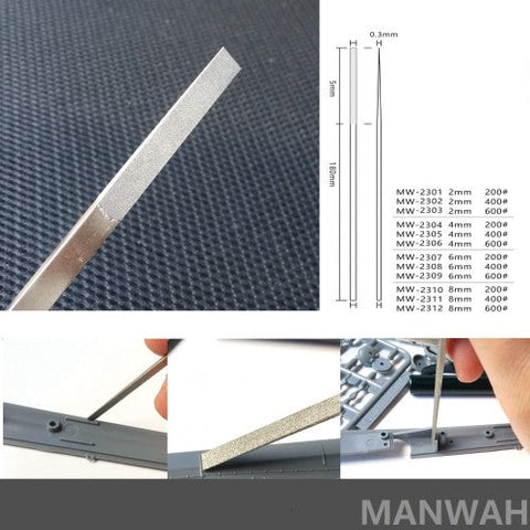 MAN WAH MW-2310 Stainless Steel File 8mm #200