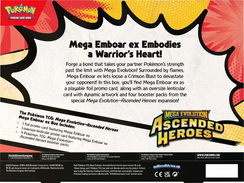 Pokemon TCG : Mega Evolution Ascended Heroes - Mega Emboar ex Box