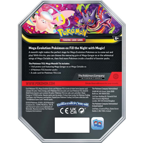 Pokemon TCG : Mega Moonlight Tin [ Mega Gengar ex ]