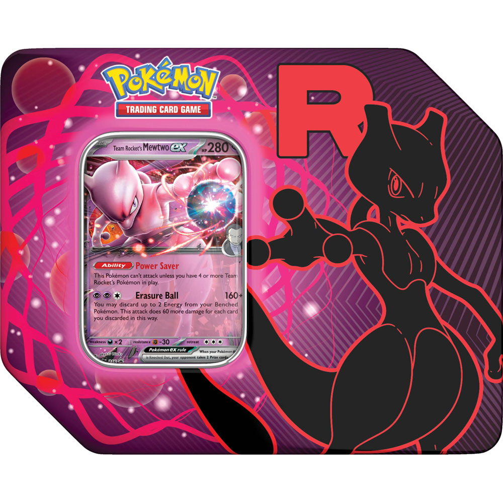 Pokemon TCG : Destined Rivals Team Rocket Tin ( Mewtwo ex )
