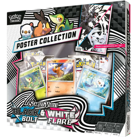 Pokemon TCG : Scarlet & Violet White Flare & Black Bolt Poster Collection Box