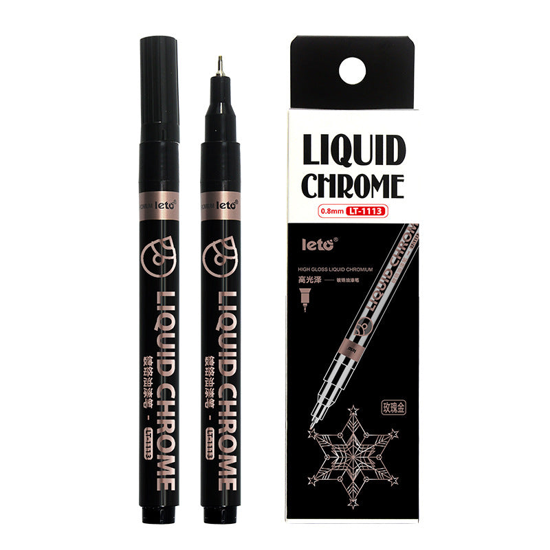 Leto : LT-1113 Metalic Gloss Marker Pen 0.8mm - Silver