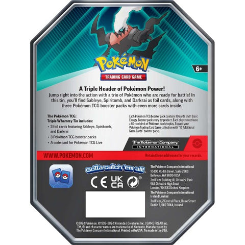 Pokemon TCG : Triple Whammy Tin Collector - Darkrai