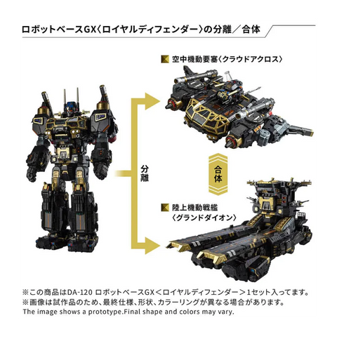 Takara Tomy 1/60 : Diaclone DA-120 Robot Base GX Royal Defender