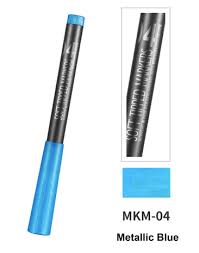 DSPIAE MKM-04 Metallic Blue Acrylic Soft Tipped Markers