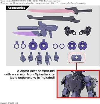 Bandai 30MM 1/144 : EXM-15E Acerby ( Type-E )