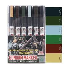 GSI CREOS : GMS-127 Gundam Marker MSV Set Military Colors (Set Of 6)