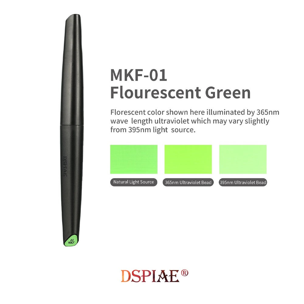 DSPIAE MKF-01 Flourecent Green Acrylic Soft Tipped Markers