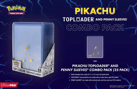 Ultra Pro : Pikachu Top Loader And Penny Sleeves Combo Pack [ 2 1/2" X 3 1/2" ]