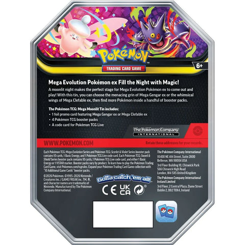 Pokemon TCG : Mega Moonlight Tin [ Mega Clefable ex ]
