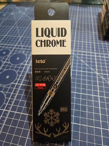 Leto : LT-1112 Liquid Chrome High Gloss Chromium Marker 1mm - Champagne Gold
