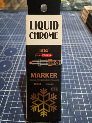 Leto : LT-1110 Liquid Chrome High Gloss Chromium Marker 2mm - Rose Gold