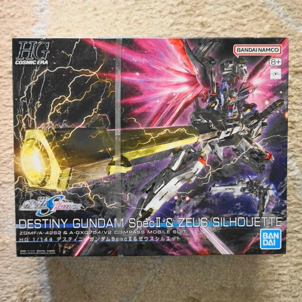Cosmic Era : HG 1/144  Destiny Gundam Spec ll & zeus sihoulette