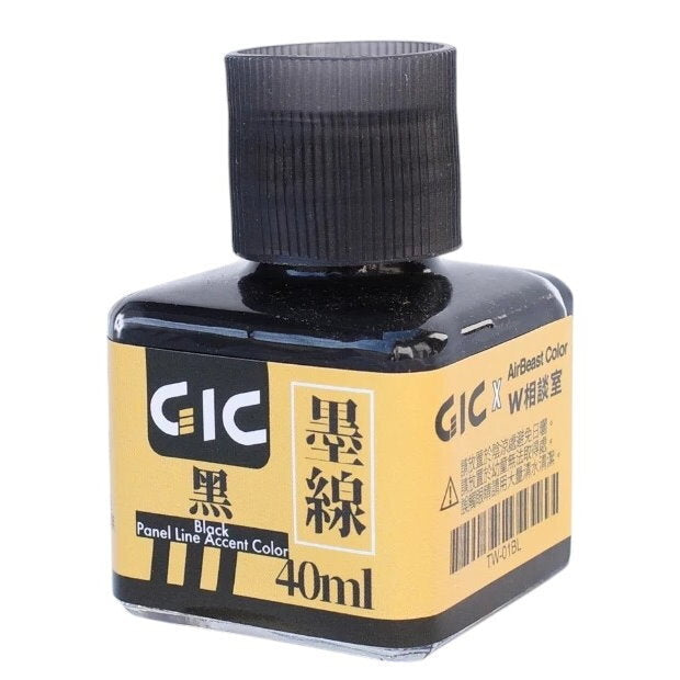 GIC : TW-02BL Panel Liner ( Black ) 40ML