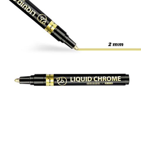 Leto : LT-1110 Liquid Chrome High Gloss Chromium  2mm - Gold