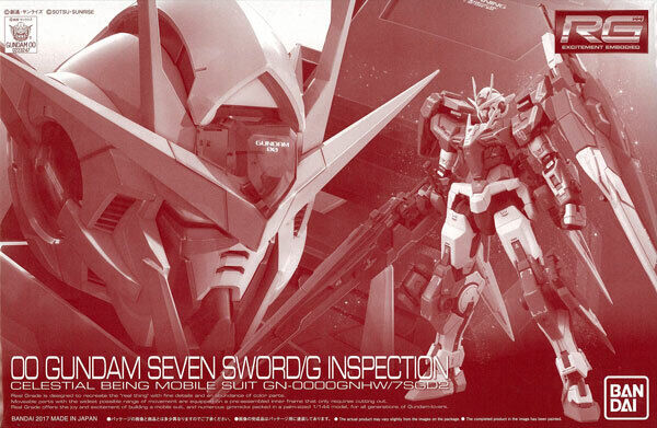 RG 00 Gundam Seven Sword / G Inspection (Celestial Being Mobile Suit GN-0000GNHW/7SGD2 P-Bandai